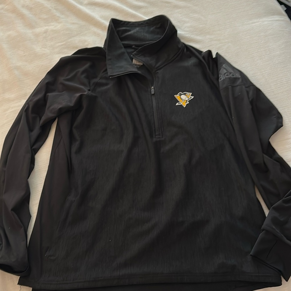 Pittsburgh penguins black half zip with pockets